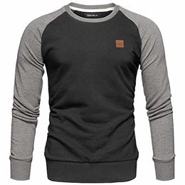 Herren Basic College Sweatjacke Pullover Hoodie Sweatshirt R5040 Schwarz/Anthrazit M