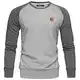REPUBLIX Herren Basic College Sweatjacke Pullover Hoodie Sweatshirt R5040 Hellgrau/Anthrazit M