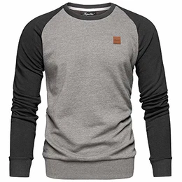 Herren Basic College Sweatjacke Pullover Hoodie Sweatshirt R5040 Anthrazit/Schwarz M