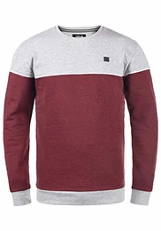 !Solid Dewar Herren Sweatshirt Pullover Pulli mit Rundhalsausschnitt, Größe:M, Farbe:Light Grey Melange (1541011)