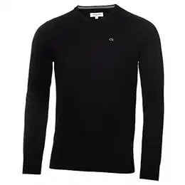 Herren Pullover mit V-Ausschnitt - Schwarz - M.