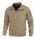 KEFITEVD Leichte Bomberjacke Herren Sommer Blouson Jacket Stehkragen mit Innentasche Herrenjacke Dünne Männer Jacke Winddicht Sportjacke Khaki M