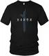 North - Original North Runen Logo - Nordmann Wikinger T-Shirt Herren Valhalla Shirt Viking Runen Walhalla Shirt Odin - Geschenke für Männer, Größe:M, Farbe:Schwarz/Navy