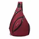WDEC Sling Rucksack Männer Frauen, Große Kapazität, Nachtreflektor, Kopfhörerloch Design, Mehrzweck Crossbody Schulterrucksack, Diebstahlsicherer, Campus Rucksack für Radfahren im Freien (Rot)