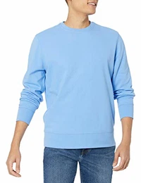 Herren Leichtes Sweatshirt aus French Terry mit Rundhalsausschnitt, Französisch Blau, M