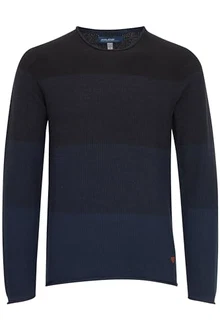 Blend Benno Herren Strickpullover Rundhals Dark Navy Blue (74645)
