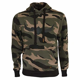 Kapuzenpullover Herren Camouflage Kapuzensweater Urban Streetstyle Hoodie mit Kapuze und Fleece-Innenseite Hoody S-5XL RI1053 Camo Grün/Braun M