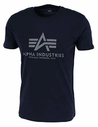 Herren Basic Reflective Print T-Shirt, rep.Blue, M