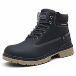 Dannto Herren Schneestiefel Warm Gefütterte Outdoor Winterstiefel Wanderschuhe Blau (43)