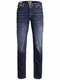 JACK & JONES Jeans Regular Fit Denim Stone Washed Mid Waist mit Heller Naht JJICLARK JJORIGINAL, Farben:Blau,Größe Jeans:W32 L30,Z - Länge L30/32/34/36/38:L30