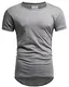 Crone Keno Herren Kurzarm Rundhals Basic Oversize Slim Fit T-Shirt in vielen Farben (M, Grau)