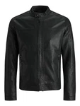 JACK & JONES Herren Jjewarner Jacket Noos Kunstlederjacke Schwarz