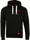 riverso Herren Kapuzenpullover RIVLinus Hoodie Sweatshirt Pullover Kapuze Kängurutaschen Regular Fit Einfarbig Baumwolle Schwarz M, Größe:M, Farbe:Black-Formula Red