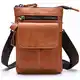 SDINAZ Hüfttaschen Herren Umhängetasche Gürteltasche Bauchtasche, mit Aluminiumkarabiner Multifunktional Outdoorsport Messenger Tasche Wasserdicht Leder DE952 Orange