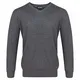 riverso Herren Pullover RIVEmil V-Neck Basic Strickpullover Organic Cotton Bio 100% Baumwolle Feinstrick Pulli Sweater Langarm Einfarbig Grau M, Größe:M, Farbe:Dark Grey (23400)