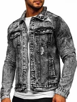 BOLF Herren Jeansjacke Übergangsjacke [4D4] Grau (4D4)
