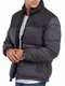 JACK & JONES Herren Winterjacke Steppjacke mit Stehkragen (M, Asphalt)