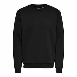 Herren O&S Basic Sweatshirt Regular Fit Pullover Langarm Jumper Sweater Shirt ohne Kapuze ONSCERES