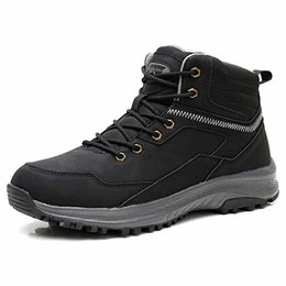 Winterschuhe Herren Damen Schneestiefel Baumwollschuhe Winterstiefel Stiefeletten Warme Stiefel(9002-BK43)