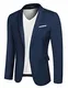 COOFANDY Herren Casual Sport Mantel Slim Fit Blazer Ein-Knopf Business Anzug Jacken, 1 - Königsblau, M