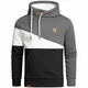 Amaci&Sons Herren Basic Kapuzenpullover Sweatjacke Pullover Hoodie Sweatshirt 4060 Anthrazit/Weiß/Schwarz M