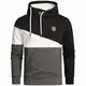 Amaci&Sons Herren Basic Kapuzenpullover Sweatjacke Pullover Hoodie Sweatshirt 4060 Schwarz/Weiß/Anthrazit XXL