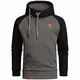 Amaci&Sons Herren Basic Kapuzenpullover Sweatjacke Pullover Hoodie Sweatshirt 4053 Anthrazit/Schwarz M