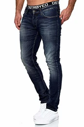 Jeans Herren Slim Fit Stretch Jeanshose Designer Hose Denim 9148-2100 (33-32, 503-4 Denim)