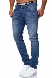 MERISH Jeans Herren Slim Fit Stretch Jeanshose Denim (9148) Blau (503-2)
