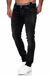 Jeans Herren Slim Fit Jeanshose Stretch Designer Hose Denim 503 (30-32, 503-5 Anthrazit)