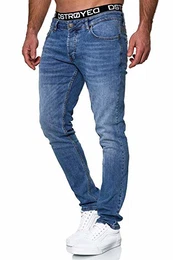 Jeans Herren Slim Fit Stretch Jeanshose Designer Hose Denim 9148-2100 (32-30, 503-1 Hellblau)