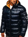 BOLF Herren Winterjacke Sportjacke Reißverschluss Casual Style [4D4] Dunkelblau (4D4)