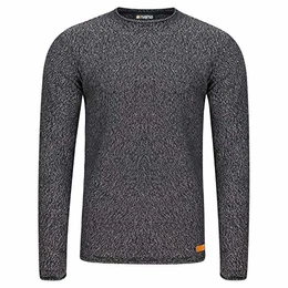 Herren Pullover RIVOskar Rundhalsausschnitt Regular Basic Strickpullover Sweatshirt 100% Baumwolle Feinstrick Pulli Langarm Einfarbig Schwarz M, Größe:M, Farbe:Black (24000)