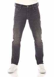 Herren Jeans Oregon Tapered Fit Stretch Denim Hose 99% Baumwolle Blau Grau Schwarz W30 - W40 (32W / 32L, Denim Black (883))