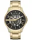 Armani Exchange Herren-Automatikuhr mit drei Zeigern, Edelstahl, Gehäusegröße 46 mm