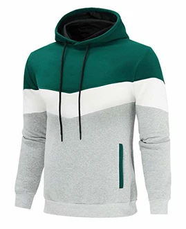 Rave on Friday Unisex Hoodie Patchwork Fleece Pullover Langarm Farbblock Sweatshirt Atmungsaktive Sport Outwear Casual Tops mit Kanga Tasche und Kordelzug Grau/Farbblock Rave on Friday Unisex Hoodie Patchwork Fleece Pullover Langarm Farbblock Sweatshirt Atmungsaktive Sport Outwear Casual Tops mit Kanga Tasche und Kordelzug Grau/Farbblock