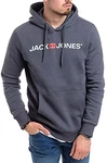 JACK & JONES Herren Hoodie mit Kapuze mit Logo Dark Slate