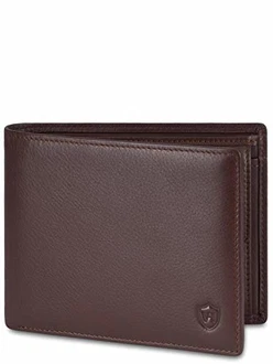 VON HEESEN® Geldbörse Herren mit RFID Schutz Braun VON HEESEN® Geldbörse Herren mit RFID Schutz Braun