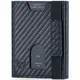VON HEESEN® Slim Wallet mit XL Münzfach & RFID-Schutz I Leder Geldbeutel I Mini Geldbörse für Herren und Damen I Kartenetui Echtleder Karten Portemonnaie klein I Kreditkartenetui Carbon-Schwarz