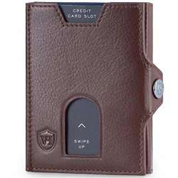 VON HEESEN® Slim Wallet mit Münzfach und RFID-Schutz Braun