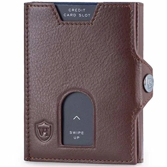 VON HEESEN® Slim Wallet mit Münzfach und RFID-Schutz Braun VON HEESEN® Slim Wallet mit Münzfach und RFID-Schutz Braun