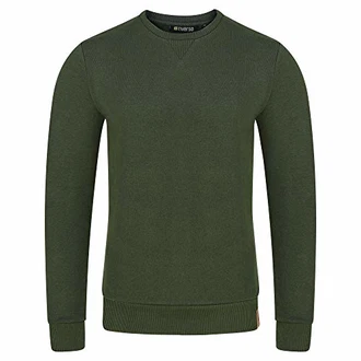 riverso Herren Pullover RIVPhillip Sweatshirt Basic Rundhals Sweater Pulli Langarm Regular Fit Einfarbig Grün