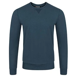 Herren Pullover RIVPhillip Sweatshirt Basic Rundhals Sweater Pulli Langarm Regular Fit Einfarbig Blau M, Größe:M, Farbe:Navy (19400)