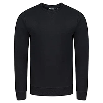 riverso Herren Pullover RIVPhillip Sweatshirt Basic Rundhals Sweater Pulli Langarm Regular Fit Einfarbig Schwarz (24000) riverso Herren Pullover RIVPhillip Sweatshirt Basic Rundhals Sweater Pulli Langarm Regular Fit Einfarbig Schwarz (24000)