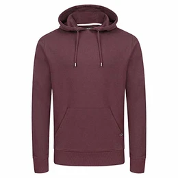 Herren Kapuzenpullover RIVTheo Hoodie Sweatshirt Pullover Kapuze Kängurutaschen Regular Fit Einfarbig Baumwolle Rot M, Größe:M, Farbe:Port Red (15400)
