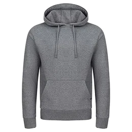 Herren Kapuzenpullover RIVTheo Hoodie Sweatshirt Pullover Kapuze Kängurutaschen Regular Fit Einfarbig Baumwolle Grau M, Größe:M, Farbe:Grey Melange Standard 2 (23300)