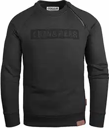 Herren Crew Neck mit Design Rubber Zip schwarz M GEC541
