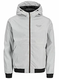 Herren Jjeseam Hood Noos Jacke, Light Grey Melange, M EU