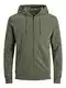 JACK & JONES Herren Jjebasic Zip Hood Noos Cardigan Sweater, Dusty Olive, L EU