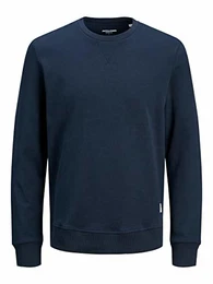 Jack and Jones Herren Basic Langarm Pullover Rundhals Top Marineblau Blazer M